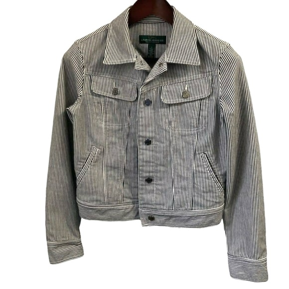 Lauren Jeans Striped Jacket S - Picture 3 of 7